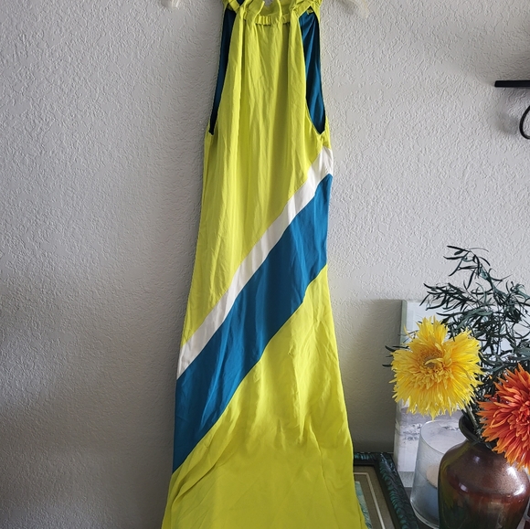 Simona Corsellini Colorblock Silk Blend Dress - Sz IT 42 - Picture 2 of 14